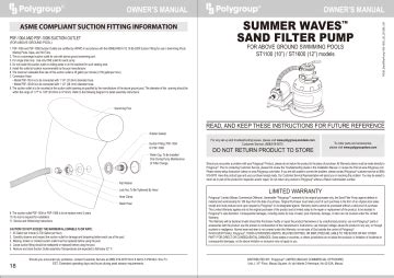 Summer waves filter instructions - View and Download Polygroup SUMMER WAVES Series owner's manual online. SAND FILTER PUMP FOR ABOVE GROUND SWIMMING POOLS. SUMMER WAVES Series swimming pool pump pdf manual download.